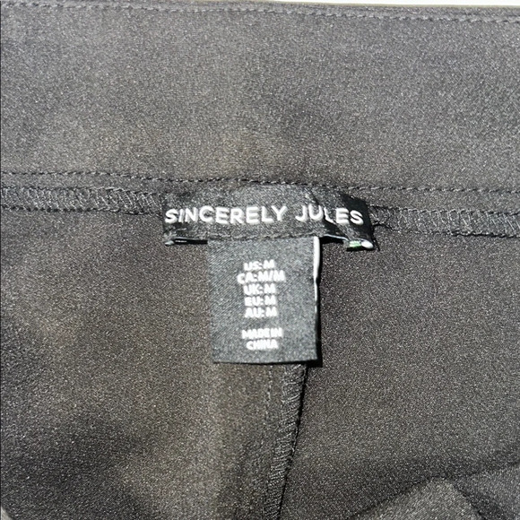 Sincerely Jules Black‎ Boot Cut Flare Pants Sz. M - Picture 2 of 7